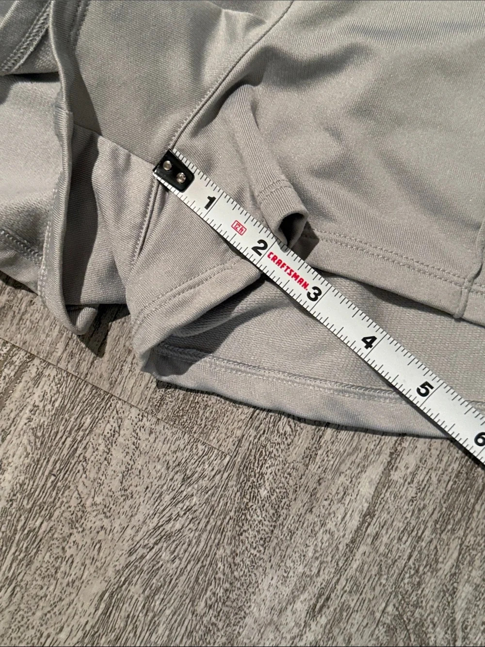 PINK Victoria's Secret Light Gray Athletic Shorts with Red & Black Side Stripes